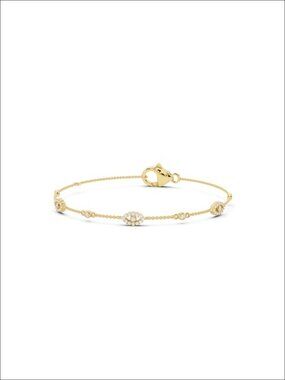 Moissanite Evil Eye Bracelet 14K Gold Plated 925 Sterling Silver Dainty Chain